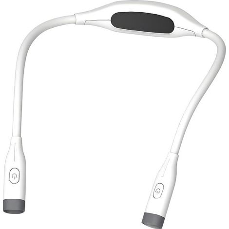 Wiederaufladbare Nackenleuchte,LED-Leselampe,3 Farbmodi und einstellbare Helligkeit,flexible Freisprechlampe,weiß (1/5)