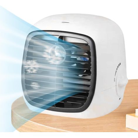 Mini Climatiseur Portable – Humidificateur et Refroidisseur pour Petits Espaces, Dispositif de Refroidissement USB pour Voyages, Extérieur et Camping (1/5)