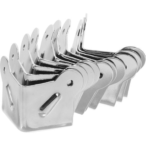 Lot de 12 protections d'angle métalliques à trois points d'appui (1/5)