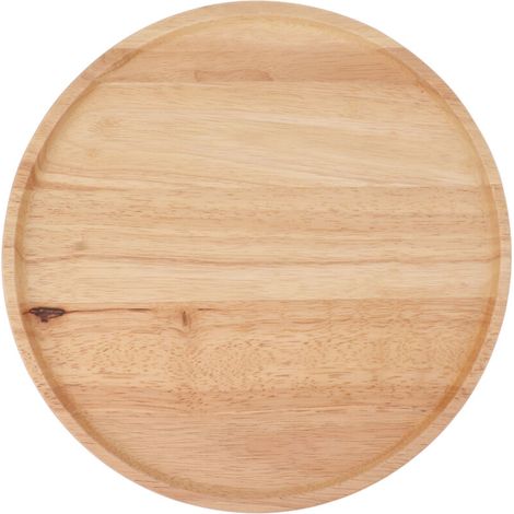 Bandeja de servir de madera RASTKY, sencilla y estable, redonda, de 30 cm, ideal para quesos, desayunos, pizzas, aperitivos de frutas, café, té o como bandeja.