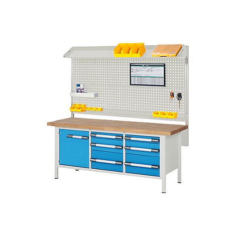eurokraft pro  Banco da lavoro con sovrastruttura serie 8000 