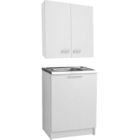STAMAR  Hängeschrank Küche - 60 cm - Weiß - Moderne Eleganz - Ideal für kleine Räume