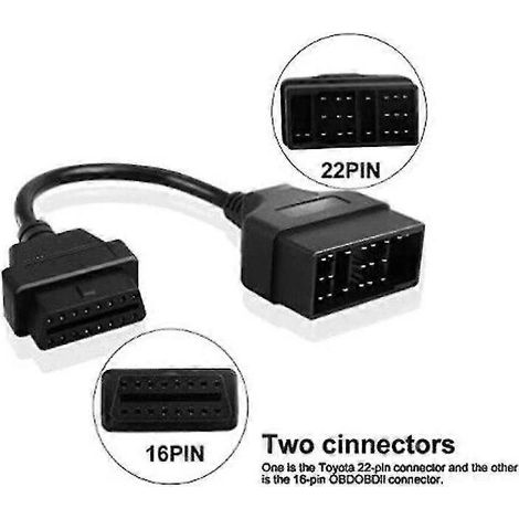 Câble adaptateur OBD1 vers OBD2 compatible Toyota diagnostic auto (1/5)