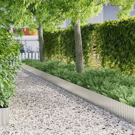vidaxl Bord de pelouse Argenté 1000 x 25 x 0,03 cm (1/5)