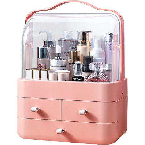 Boîte de rangement cosmétique, tiroir transparent anti-poussière, boîte de rangement de bureau