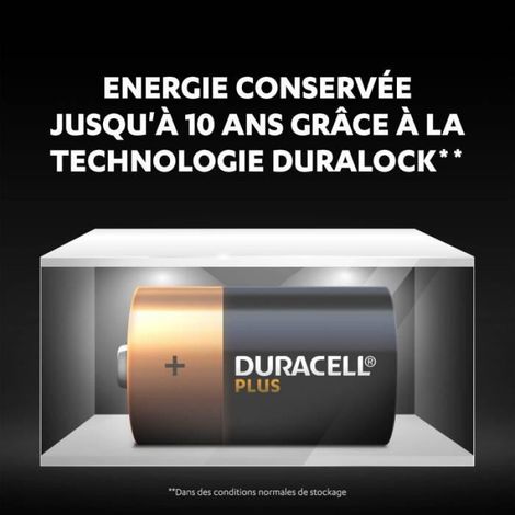 Duracell Plus, lot de 4 piles alcalines type D 1,5 Volts, LR20 (1/5)