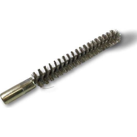 Ecouvillon ACIER Condenseur Lot de 10 Ø 12 mm Raccord laiton taraudé M6 femelle Torsade en acier galvanisé Brosse nettoyage paroi tube alésage Kibros 4TCA12x10 (1/5)