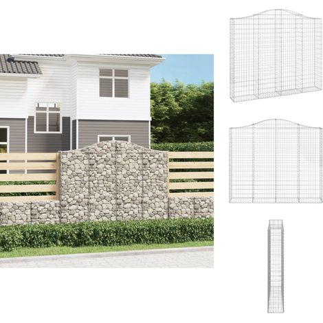Blumentöpfe & Pflanzgefäße - Living Gabione mit Hochbogen 200x30x160/180 cm Verzinktes Eisen (1/5)