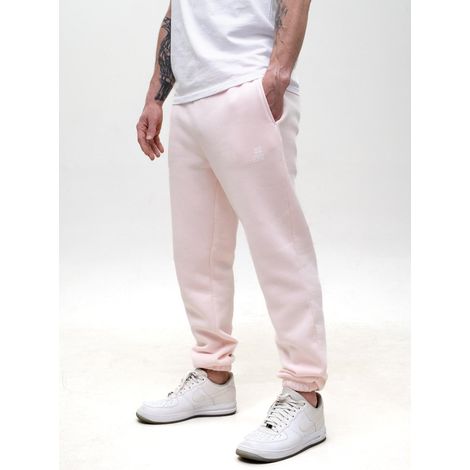 Pantalones deportivos rosas para hombre con logo estampado GOOD LUCK, talla XL. (1/5)