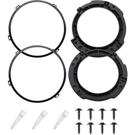 Kit de fixation de phare rond de 7 pouces avec anneau métallique pour Jeep Wrangler JK 2007-2017 (1/4)