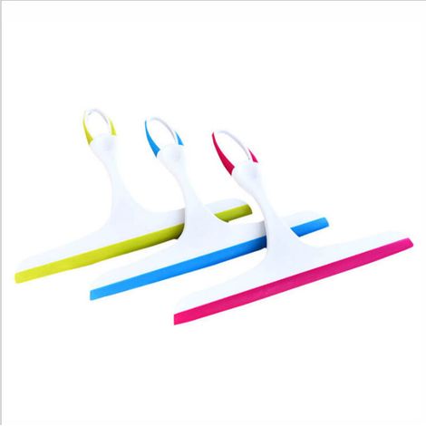3 Raclette de Douche, Raclette Salle de Bain et Douche, Raclette Vitre Miroir Douche Plastique, Raclettes Nettoyeur de Vitres pour Miroir, Salle de Bains, Fenêtre, Sol, Verre - Bleu, Vert, Rou (1/5)