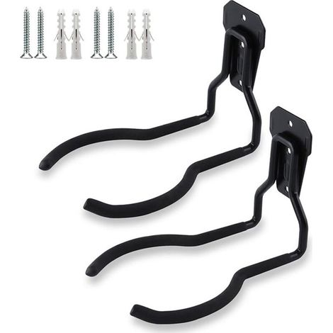 Supports Muraux Pour DéBroussailleuses, 2 Pcs De Crochet Mural Pour Coupe-Herbes, Universel Support Pour Tondeuse à Gazon, Support Mural Pour Coupe-Herbe (1/4)