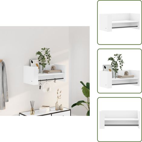 Étagère murale blanc 70,5x35x30,5 cm bois d'ingénierie - Étagère Murale - Étagère Blanche - Rangement Mural - Meuble De Salle À Manger - Décoration Murale (1/5)