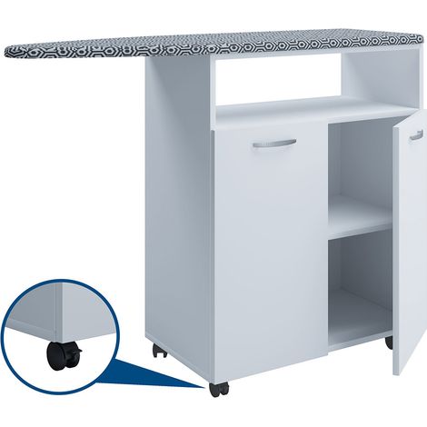 Ebuy24 – Commode Bigilo H. 86 cm – L. 112 cm – P. 37 cm – Circuits en métal de haute qualité – Rangement flexible avec portes de rotation (1/3)