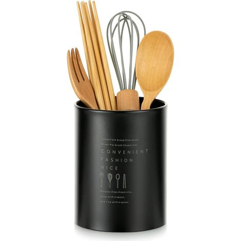 Kitchen Utensils Cutlery Holder: Black Pot Drainer Cutlery Storage Rack Vertical Nordic Style Vintage Kitchen Utensils Stainless Steel Kitchen Utensils Sturdy and Durable with Matt Surface Storage