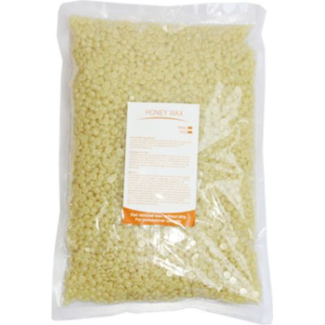 Perles de cire dure pour l'épilation du nez, des jambes et du corps, sans papier, épilation rapide, grand sachet de 1000 g, miel (1/5)
