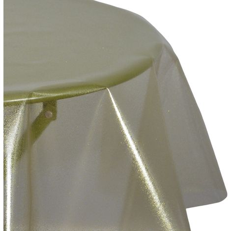 Nappe en toile cirée ronde petit format CRISTAL (1/4)