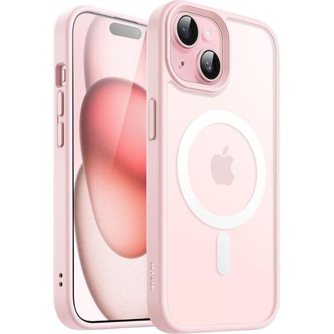 Handyhülle iPhone 15 MagSafe Magnetisch Dünn Stoßfest Rosa (1/5)