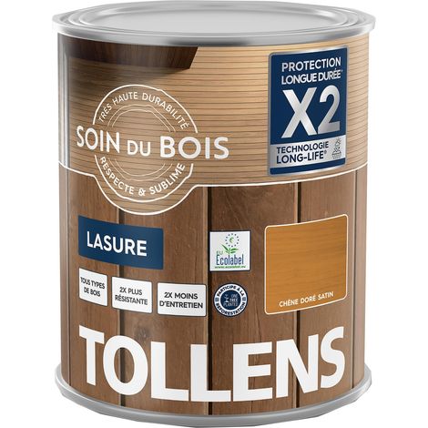 Lasure Ultra Résistante Adhérence Renforcée Protège et Décore Protection Anti-UV Technologie LONG-LIFE Satin Chêne Doré 1 L (1/5)