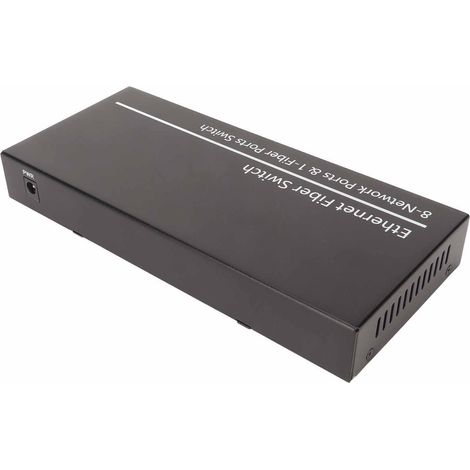 Commutateur Ethernet 8 Ports Fibre Optique Gigabit avec Alimentation 100‑240V EU (1/5)