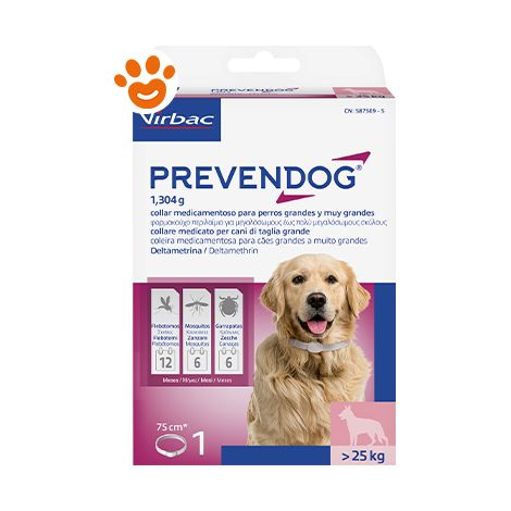 Virbac Dog Prevendog Collari 75 cm Oltre 25 Kg - Virbac Dog Prevendog Collari 75 cm Oltre 25 Kg - Confezione Da 1 Collare