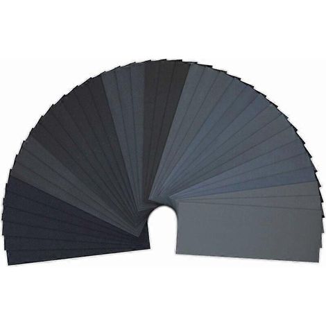 Feuilles abrasives pour des solutions de ponçage complètes, papier abrasif économique avec une large gamme de grains. (1/4)