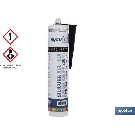 Silicone Acetico Universale 280ml Nero