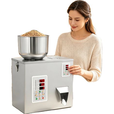 Máquina de llenado y envasado, potencia de 180 W, voltaje de 220 V 50 Hz, dimensiones 382350 cm, precisión de 0,1-0,2 g, velocidad de 2-5 segundos/bolsa (1/5)
