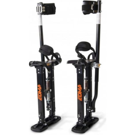 Edma – Échasses de plaquiste réglables en aluminium – Charge max. 102 kg – Talons ajustables en nylon – 2 unités – 161155