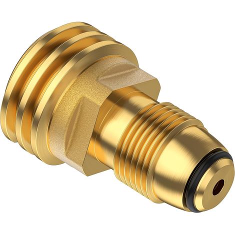 Adaptateur pour bouteille de propane (lot de 2) avec conversion POL vers QCC1, connecteur universel 5-100 lb pour équipements à gaz, noir