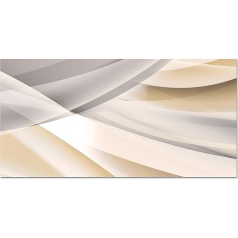CRÉDENCE CUISINE Vagues - Abstrait - Beige 60x30 cm (1/5)