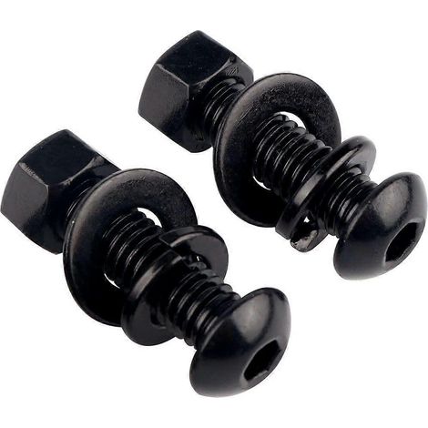 Lot de 10 vis à tête cylindrique creuse 3/8-16 x 1, écrous hexagonaux, rondelles plates et frein, acier inoxydable 304, filetage machine 18-8, noir (1/5)