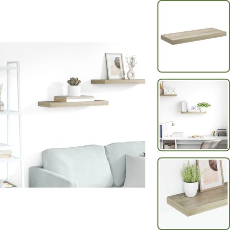 Étagère flottante murale chêne 60x23,5x3,8 cm MDF - Étagère Murale - Étagère Flottante - Décoration Murale - Rangement Mural - Meuble Déco