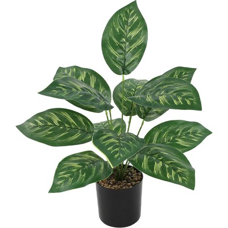 Plante Artificielle - Hauteur 120 cm - Pot Céramique Blanc - Pour Salle De Bain Cuisine Salon Bureau - 1 Pièce (1/5)