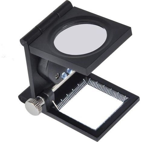 Loupe en Tissu - 1 pc LED Pliable Support Tissu Tissu loupe carrée loupe Pliable 10X lentille Montre bijoutier Outil Haute définition