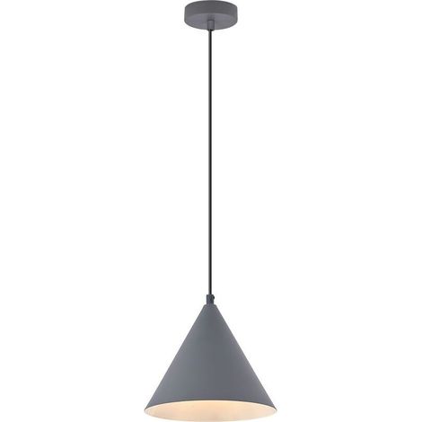 Suspension décorative 1xE27 23W IP20 – Métal gris (1/4)