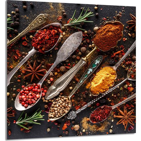 Panneau en verre POUR la cuisine 60x65 Épices (1/5)