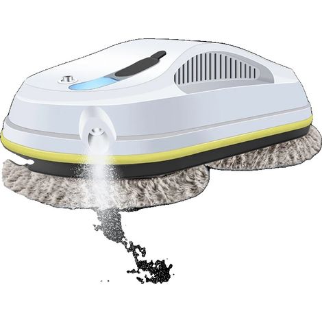 Robot de nettoyage de fenêtres, fonction de pulvérisation automatique, corde de sécurité incluse (1/2)