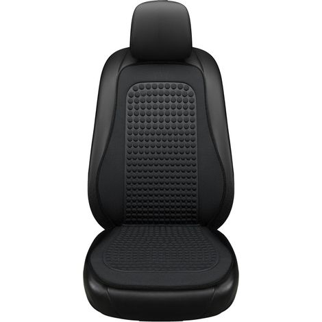 Coussin de siège de voiture avec soie glacée fraîche – Coussin d'été respirant, dissipant la chaleur et facile à fixer en noir, pour une expérience de conduite confortable (1/5)