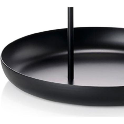 Plateau rond design nordique moderne avec poignée, rangement de table pour salon, entrée, petits objets et accessoires, noir (1/3)