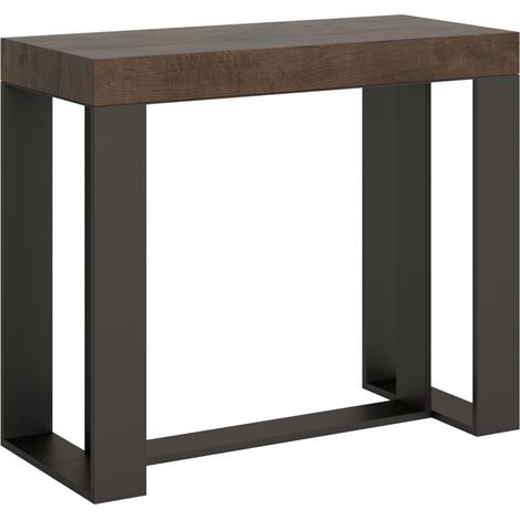 Consolle allungabile 90x40/196 cm Futura Small Noce telaio Antracite (1/5)