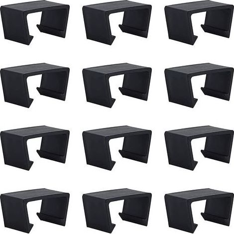 12 Pièces Pinces de Fixation pour Meubles de Patio – Clips Résistants pour Meubles de Jardin en Rotin (Largeur Applicable 4,7-5,1 cm) (1/5)