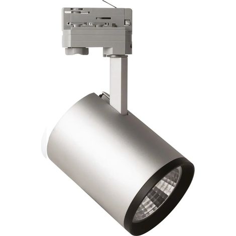 [NEUWERTIG] B-Ware Megaman Led Spot Marco 3 Phasen Leuchte Strahler Silber 4000 K Schienensystem
