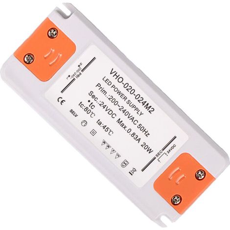 Transformateur d'alimentation LED - 20W, 12V DC, 1.67A - Tension constante pour les bandes LED et G4, MR11, MR16 Ampoules LED (1/2)
