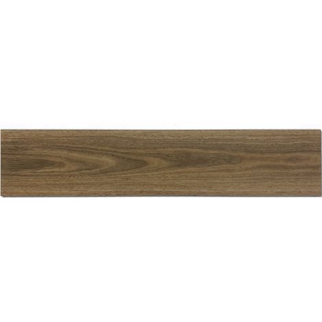 Suelo SPC de PVC efecto madera marrón 5 mm, sistema clic, capa de uso 0,5 mm (1/5)