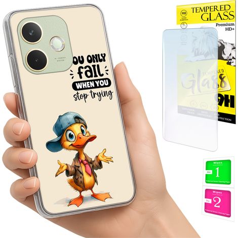 Schutzhülle für Oppo A5 Pro: Foto-Rückseite mit Duck-Motiv + 9H-Glas (1/5)