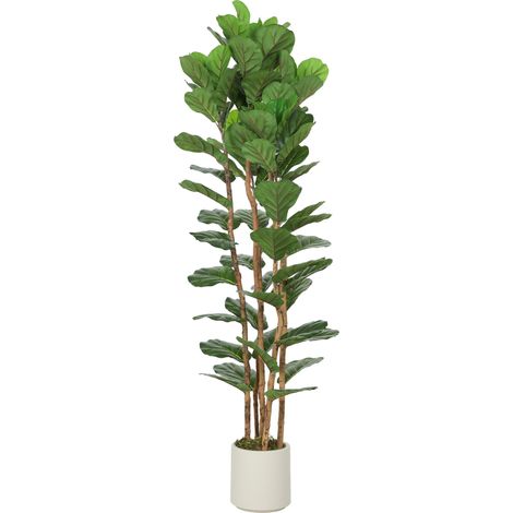 180cm Artificial Fiddle Leaf Fig Tree - Green (1/5)
