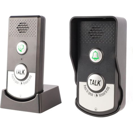 1 Sonnette Interphone Sans Fil, Portée 1000 M, Batterie 2000 Mah, Volume Réglable, Pour Maison Et Jardin