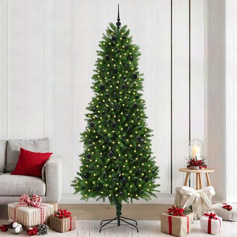 Árbol de Navidad con 300 LED con soporte Verde 240 cm PE (1/5)