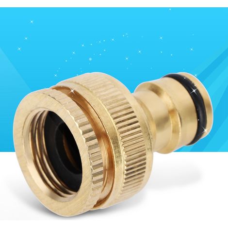 Raccord rapide laiton 3/4 pour tuyau d'arrosage, adaptateur de raccord de conduite d'eau, jardin domestique (1/4)
